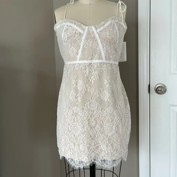 superdown | Dresses | White Lace Mini Dress From Revolve | Poshmark